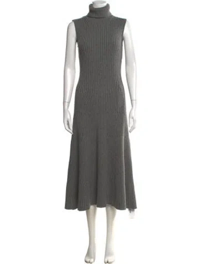 Pre-owned Michael Kors Cashmere Midi Length Dress In Gray
