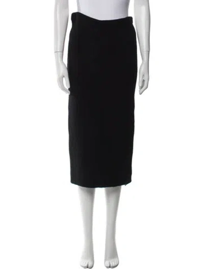 Pre-owned Michael Kors Cashmere Midi Length Skirt In Black