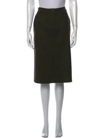 Pre-owned Michael Kors Cashmere Midi Length Skirt In Blue