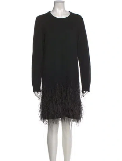 Pre-owned Michael Kors Cashmere Mini Dress In Black