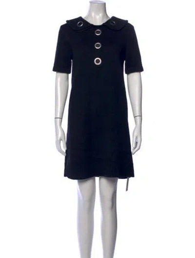 Pre-owned Michael Kors Cashmere Mini Dress In Black