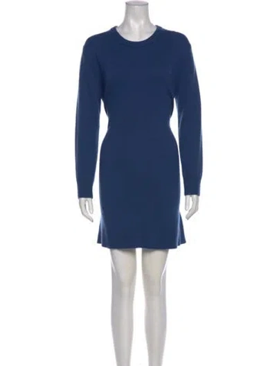 Pre-owned Michael Kors Cashmere Mini Dress In Blue