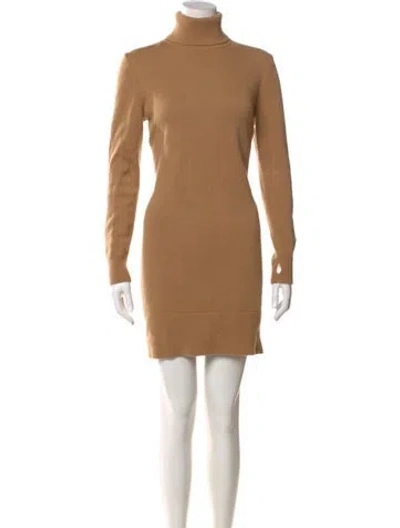 Pre-owned Michael Kors Cashmere Mini Dress In Brown
