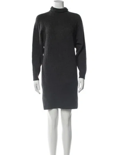 Pre-owned Michael Kors Cashmere Mini Dress In Gray