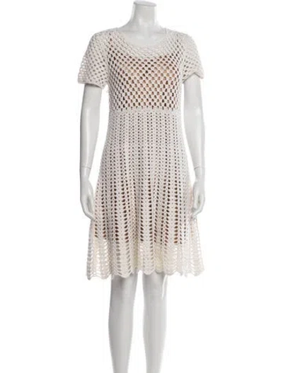 Pre-owned Michael Kors Cashmere Mini Dress In Neutral