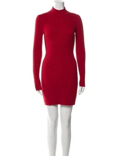 Pre-owned Michael Kors Cashmere Mini Dress W/ Tags In Red