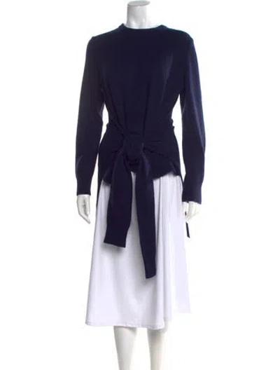Pre-owned Michael Kors Cashmere Mock Neck Sweater In Blue