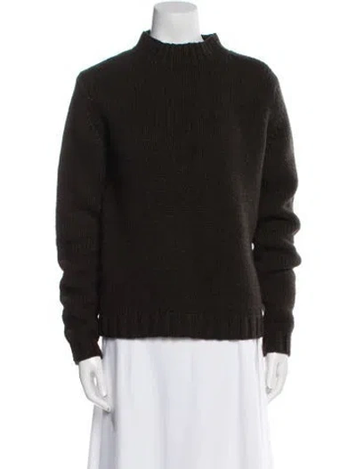 Pre-owned Michael Kors Cashmere Mock Neck Sweater In Green