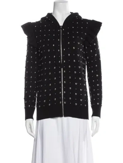 Pre-owned Michael Kors Cashmere Open Front Sweater In Black