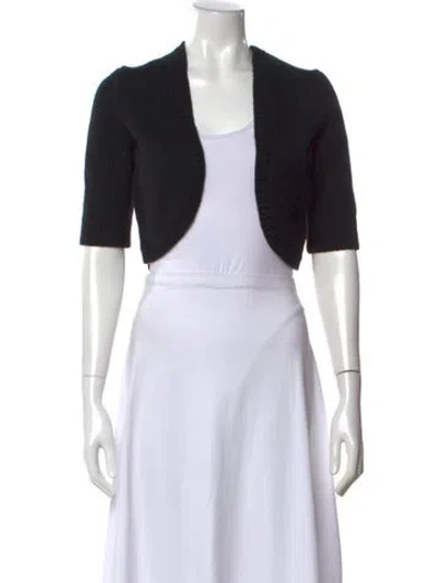 Pre-owned Michael Kors Cashmere Open Front Sweater In Black