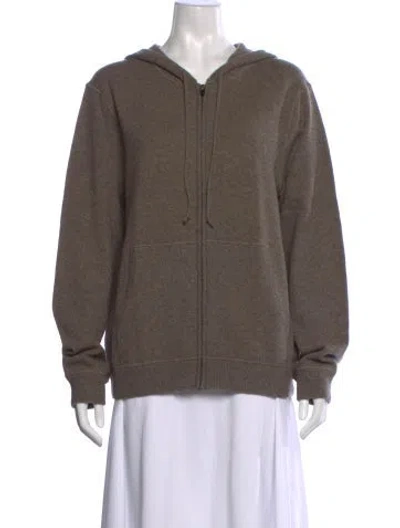 Pre-owned Michael Kors Cashmere Open Front Sweater In Brown