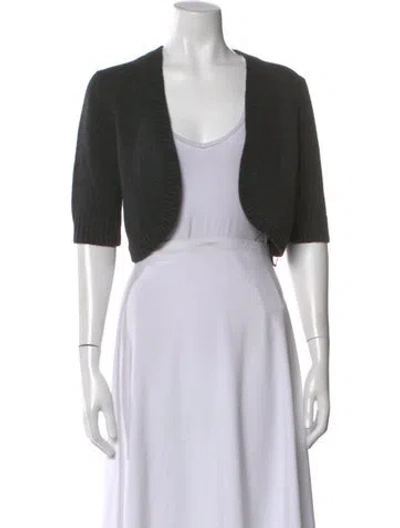 Pre-owned Michael Kors Cashmere Open Front Sweater In Gray