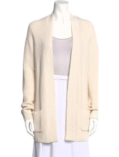 Pre-owned Michael Kors Cashmere Open Front Sweater In Neutral