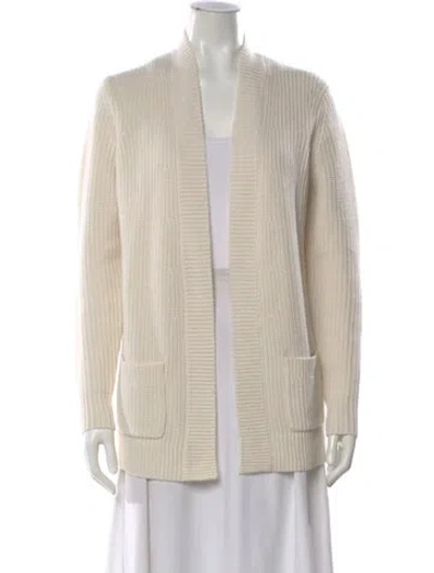 Pre-owned Michael Kors Cashmere Open Front Sweater In Neutral