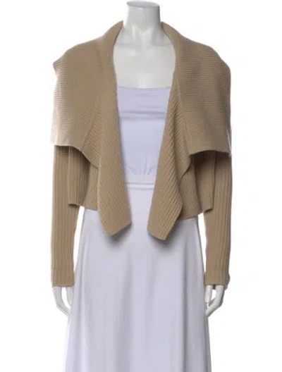 Pre-owned Michael Kors Cashmere Open Front Sweater In Neutral