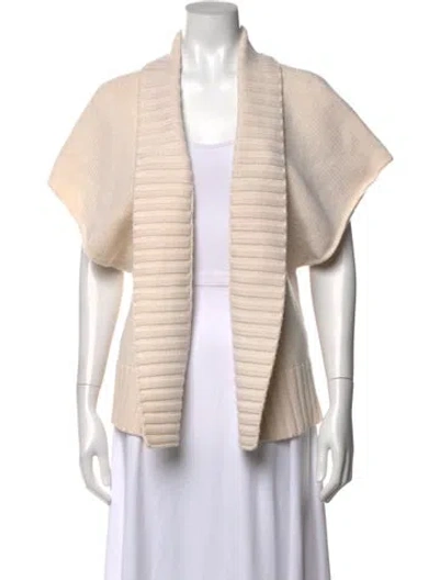 Pre-owned Michael Kors Cashmere Open Front Sweater In Neutral