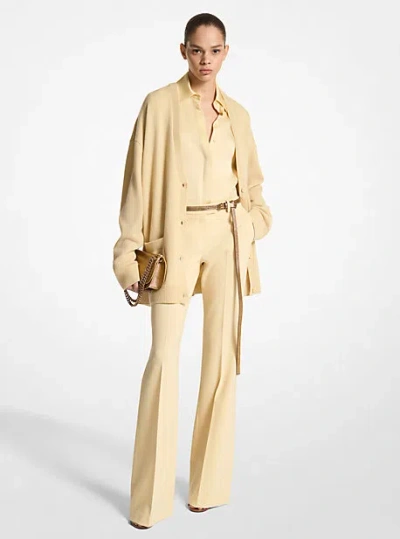 Michael Kors Cashmere Oversized Cardigan In Yellow
