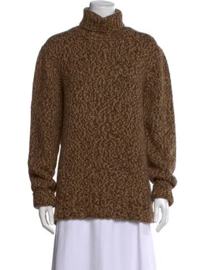 Pre-owned Michael Kors Cashmere Patterned Sweater In Brown