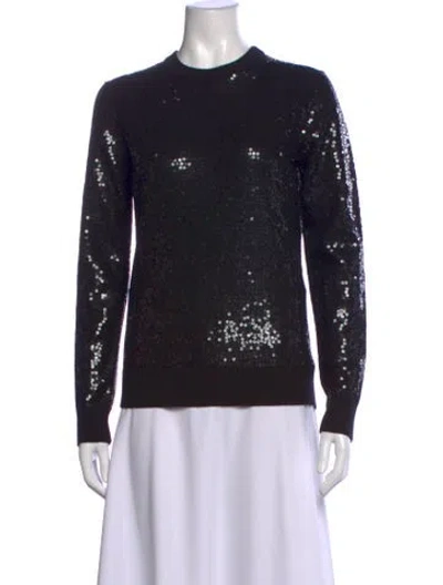 Pre-owned Michael Kors Cashmere Patterned Sweater In Grey