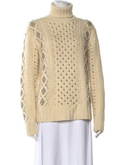 Pre-owned Michael Kors Cashmere Patterned Sweater In Neutral