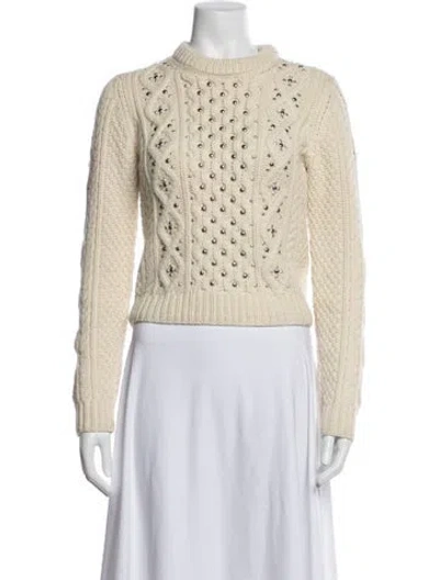 Pre-owned Michael Kors Cashmere Patterned Sweater In Neutral