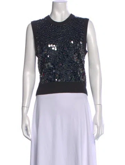 Pre-owned Michael Kors Cashmere Patterned Top In Gray