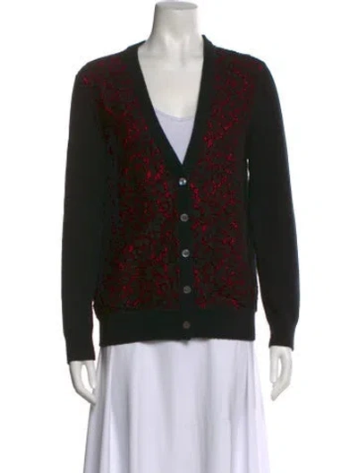 Pre-owned Michael Kors Cashmere Printed Sweater In Black