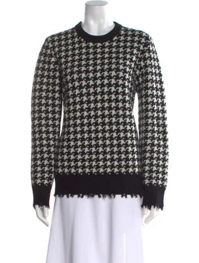 Pre-owned Michael Kors Cashmere Printed Sweater In Black