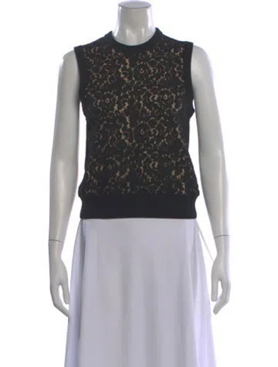Pre-owned Michael Kors Cashmere Printed Sweater In Black