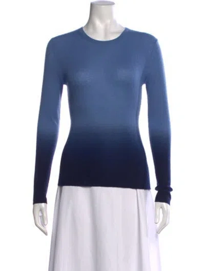Pre-owned Michael Kors Cashmere Printed Top In Blue