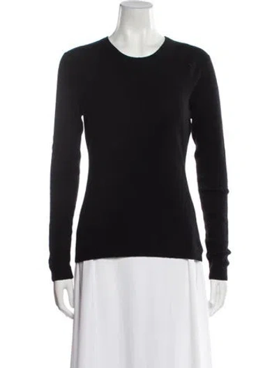 Pre-owned Michael Kors Cashmere Scoop Neck Sweater In Black