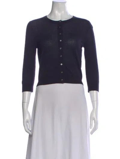Pre-owned Michael Kors Cashmere Scoop Neck Sweater In Black