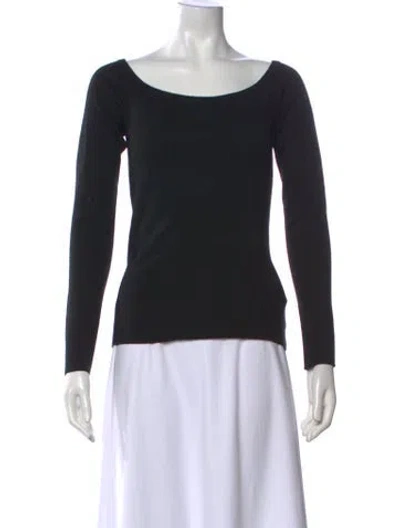 Pre-owned Michael Kors Cashmere Scoop Neck Sweater In Black