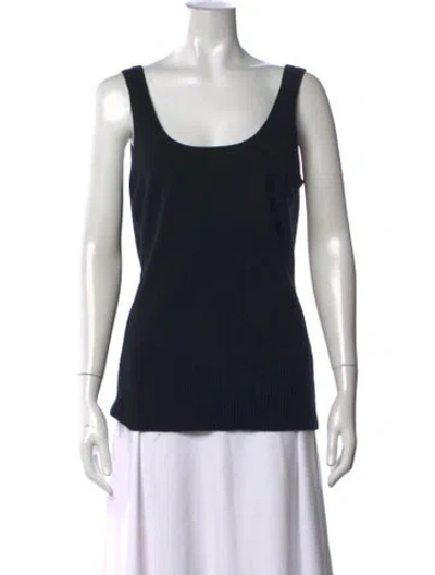Pre-owned Michael Kors Cashmere Scoop Neck Sweater In Black