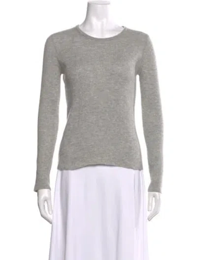 Pre-owned Michael Kors Cashmere Scoop Neck Sweater In Gray