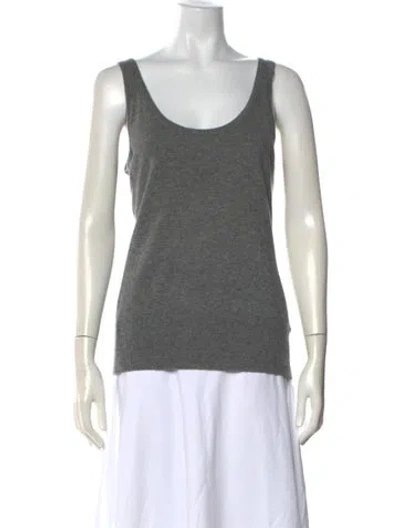 Pre-owned Michael Kors Cashmere Scoop Neck Sweater In Gray