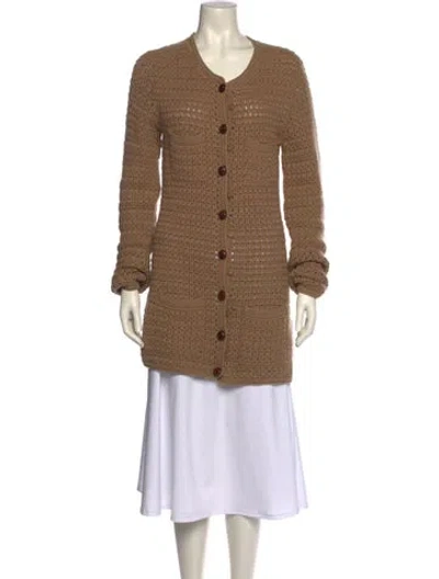 Pre-owned Michael Kors Cashmere Scoop Neck Sweater In Neutral