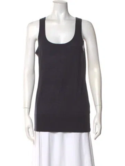 Pre-owned Michael Kors Cashmere Scoop Neck Top In Gray