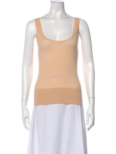 Pre-owned Michael Kors Cashmere Scoop Neck Top In Pink