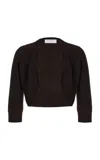 Michael Kors Cashmere Shaker Shrug In Brown