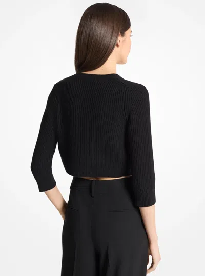 Michael Kors Cashmere Shrug In Black