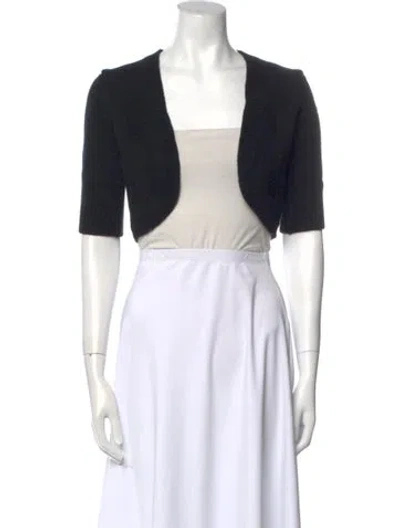 Pre-owned Michael Kors Cashmere Square Neckline Sweater In Black