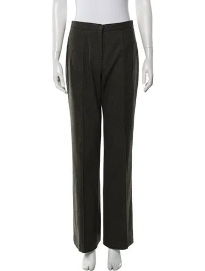 Pre-owned Michael Kors Cashmere Straight Leg Pants In Green