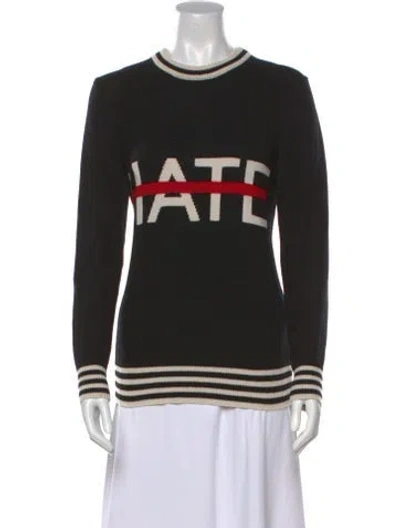 Pre-owned Michael Kors Cashmere Striped Sweater In Black
