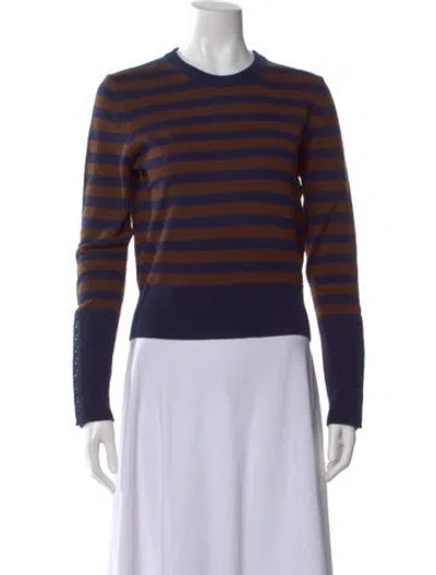 Pre-owned Michael Kors Cashmere Striped Sweater In Black