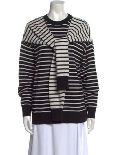 Pre-owned Michael Kors Cashmere Striped Sweater In Blue