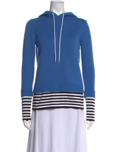 Pre-owned Michael Kors Cashmere Striped Sweater In Blue