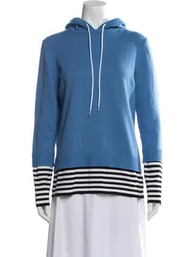 Pre-owned Michael Kors Cashmere Striped Sweater In Blue