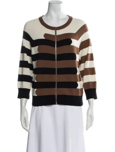 Pre-owned Michael Kors Cashmere Striped Sweater In Multicolor