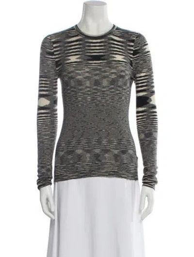 Pre-owned Michael Kors Cashmere Striped Top In Gray